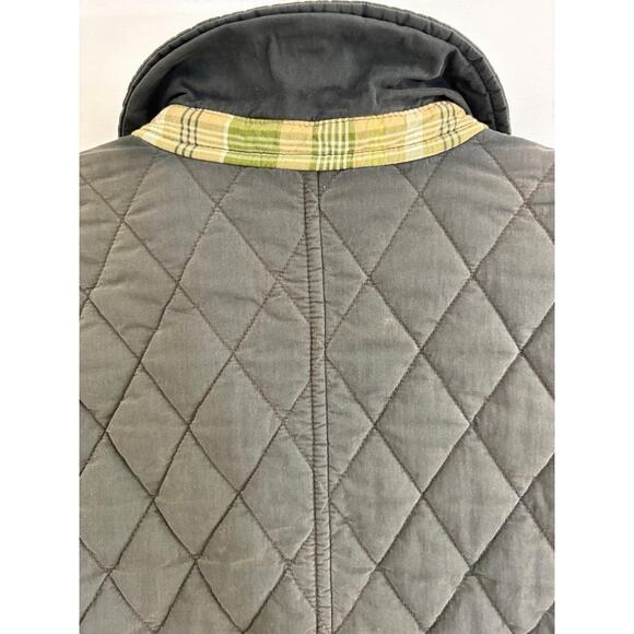 VTG LLBean OBC9Y Thermore Insulated Quilted Button Barn Puffer Jacket Women L - Picture 3 of 13